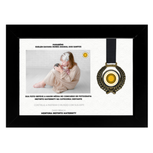 Quadro + Medalha  Instinto Maternity - Maior média de  uma coleção